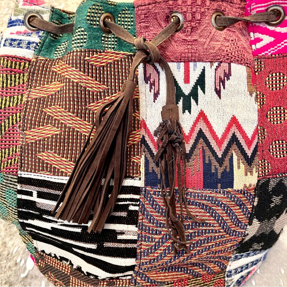 Anthro x RAJ Patchwork Leather Backpack - Picture 3 of 16